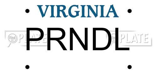 PRNDL Virginia License Plate