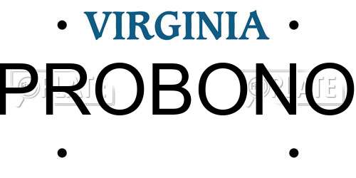 PROBONO Virginia License Plate