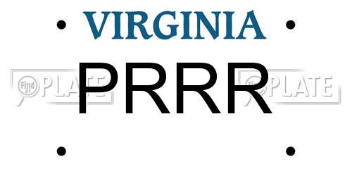 PRRR Virginia License Plate