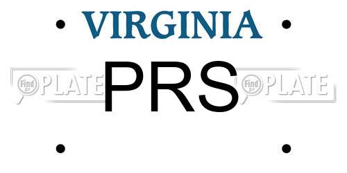 PRS Virginia License Plate
