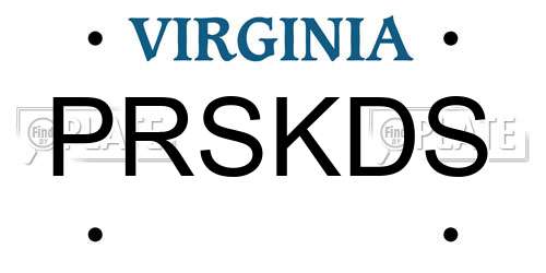 PRSKDS Virginia License Plate