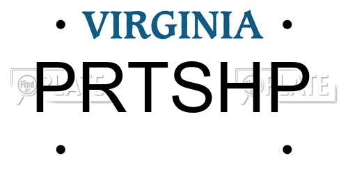 PRTSHP Virginia License Plate