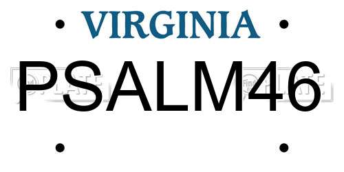 PSALM46 Virginia License Plate