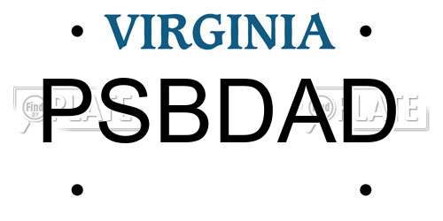 PSBDAD Virginia License Plate