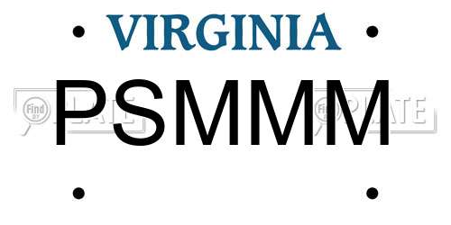 PSMMM Virginia License Plate