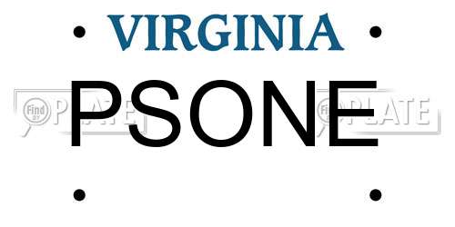 PSONE Virginia License Plate