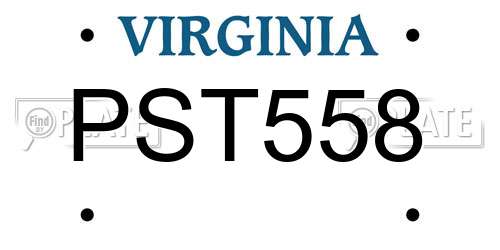 PST558 Virginia License Plate
