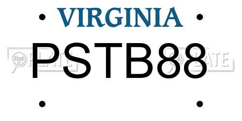 PSTB88 Virginia License Plate