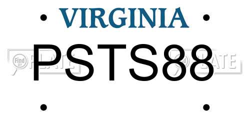 PSTS88 Virginia License Plate