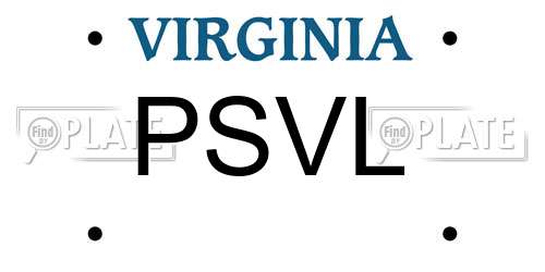 PSVL Virginia License Plate
