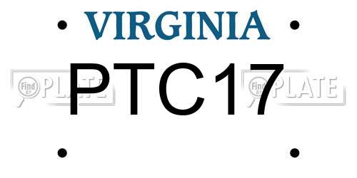 PTC17 Virginia License Plate