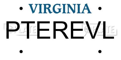 PTEREVL Virginia License Plate