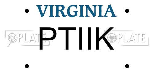 PTIIK Virginia License Plate