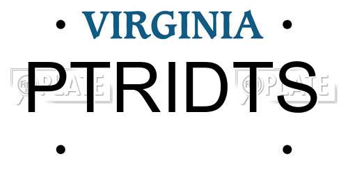 PTRIDTS Virginia License Plate