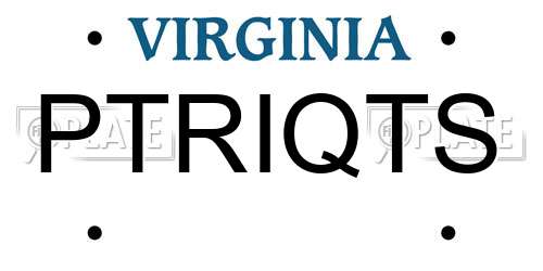 PTRIQTS Virginia License Plate