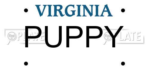 PUPPY Virginia License Plate