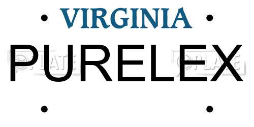 PURELEX Virginia License Plate