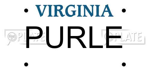 PURLE Virginia License Plate