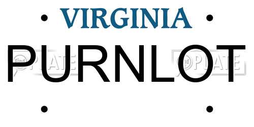PURNLOT Virginia License Plate