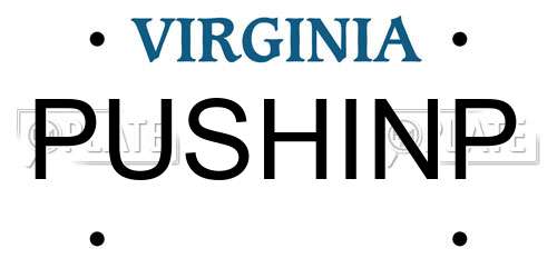 PUSHINP Virginia License Plate