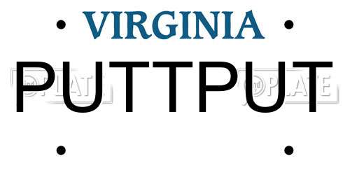 PUTTPUT Virginia License Plate