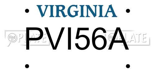 PVI56A Virginia License Plate