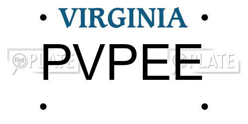 PVPEE Virginia License Plate