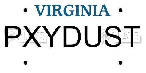 PXYDUST Virginia License Plate