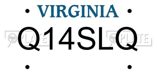 Q14SLQ Virginia License Plate