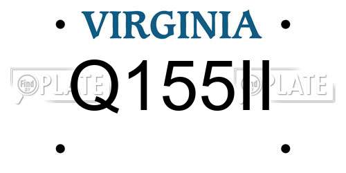 Q155II Virginia License Plate
