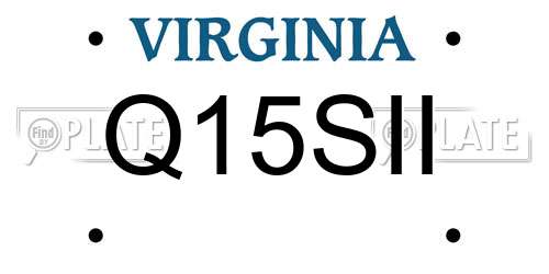 Q15SII Virginia License Plate