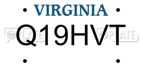 Q19HVT Virginia License Plate