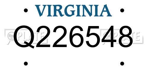 Q226548 Virginia License Plate