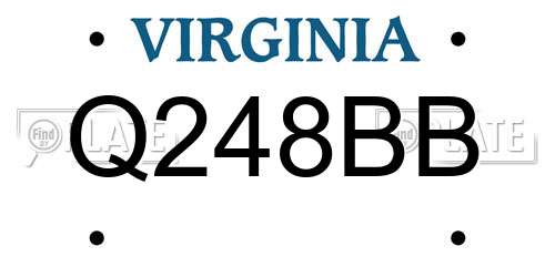 Q248BB Virginia License Plate