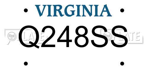 Q248SS Virginia License Plate