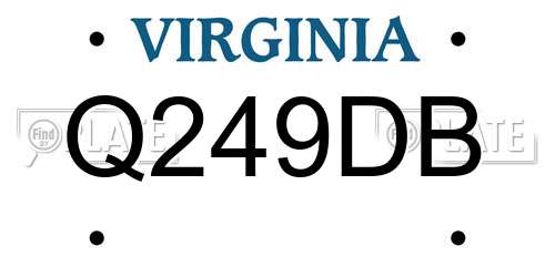 Q249DB Virginia License Plate
