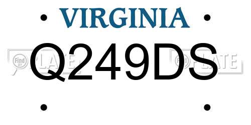 Q249DS Virginia License Plate