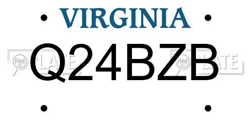 Q24BZB Virginia License Plate