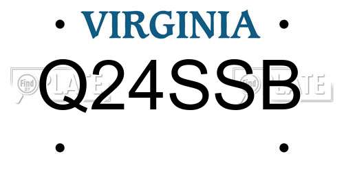 Q24SSB Virginia License Plate