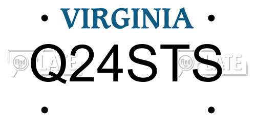 Q24STS Virginia License Plate
