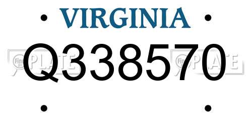 Q338570 Virginia License Plate