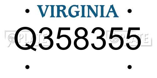 Q358355 Virginia License Plate