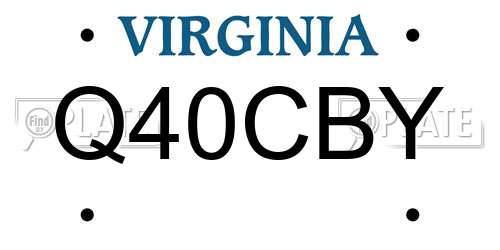 Q40CBY Virginia License Plate