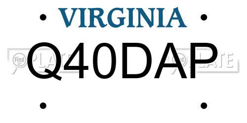 Q40DAP Virginia License Plate