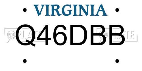 Q46DBB Virginia License Plate