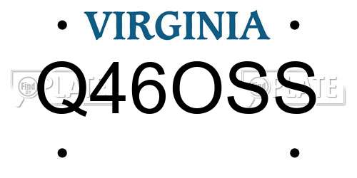 Q46OSS Virginia License Plate