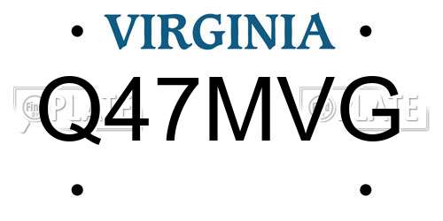 Q47MVG Virginia License Plate