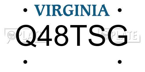Q48TSG Virginia License Plate