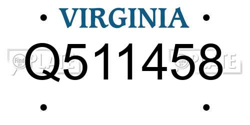 Q511458 Virginia License Plate