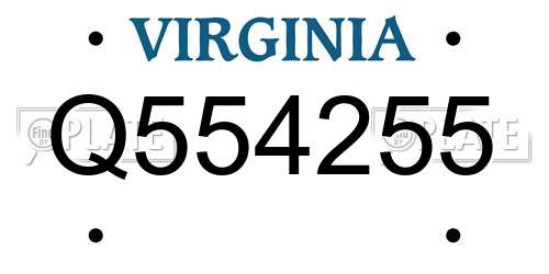Q554255 Virginia License Plate